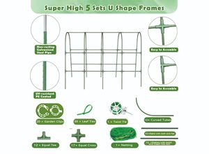 Pepinos trepando por tubos flexibles arqueados hechos de varas de bambú para su soporte. Se utilizan para huertos y invernaderos. - Product Image 6