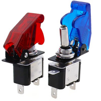 ASW-07D modifié 12V 20A RGB LED interrupteur de voiture SPDT couvercle en métal étanche fonction marche-arrêt équipement électrique bascule en plastique