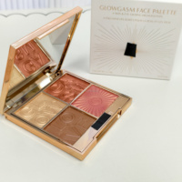 Palette de fards à paupières quatre couleurs de luxe, nouvelle palette de contouring, blush et illuminateur, best-seller de haute qualité