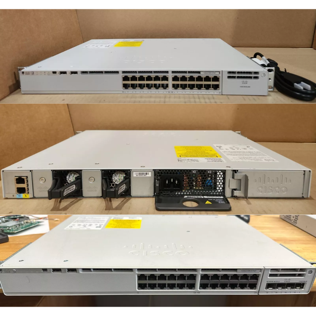 For Cisco Catalyst 9200 24 Ports PoE+ Network Switch C9200-24P-E Enterprise Layer 3 Managed QoS Function Modular Uplink Slot
