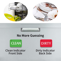 Panneau magnétique double face en plastique durable pour lave-vaisselle, indicateur de propreté (Nettoyez/Nettoyez), réversible, pour la maison, la cuisine moderne, gadget décoratif