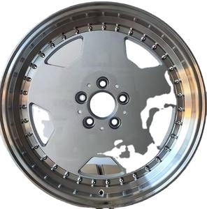 Jantes en alliage d'aluminium de 17 pouces et 18 pouces, design concave de 30 mm, finition argentée vintage, neuves, pour <span class=keywords><strong>Mercedes</strong></span> W121 W124 W126 <span class=keywords><strong>W129</strong></span> 140 modèles - Product Image 2