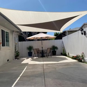 Velas de sombra Y redes HDPE bãi biển màu đen tán vải ngoài trời Vườn Sun Shades vải tam giác UV Khối bóng râm buồm cho Patio - Product Image 5