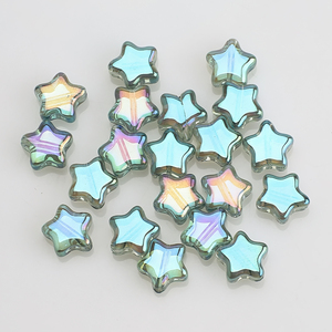 Zhubi 8MM di cristallo colorato stelle perline bracciale distanziatori piccola stella ciondolo perle di vetro per fai da te fare gioielli di moda - Product Image 5