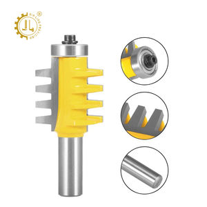 Brocas para enrutador de junta de dedo de rodamiento, cortador de fresado de madera de carpintería de carburo, vástago de 1/2 pulgadas, broca para enrutador de junta de pegamento de dedo Reversible - Product Image 2