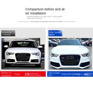 Griglia Anteriore <span class=keywords><strong>Nera</strong></span> Modificata RS5 per <span class=keywords><strong>Audi</strong></span> <span class=keywords><strong>A5</strong></span> 2012-2016, Nuova Condizione, Materiale ABS, Marca LINGRUIDA, Include Bulloni - Product Image 4