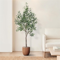 Arbre d'olivier artificiel hautement réaliste YILUN, 90-270 cm, résistant aux UV, faux olivier avec pot, décoration intérieure pour la maison, le bureau, l'hôtel