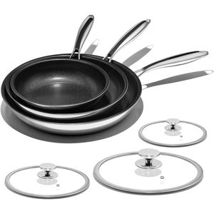 Sartenes de Titanio de Lujo de 8, 10 y 12 Pulgadas con Tapa de Vidrio, Nuevo Diseño - Product Image 1