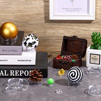 Support de baseball rond en acrylique Bords lisses Perspex Sport Softball Balle de golf Anneau transparent Support de sphère de balle