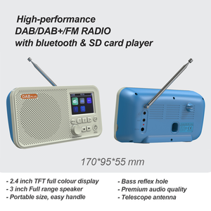 DAB Plus Portable Digital Radio with 2.4 Inch Color LCD Screen FM <b>Receiver</b> 1800mAh Rechargeable Battery Preset Stations for Home - Product Image 6