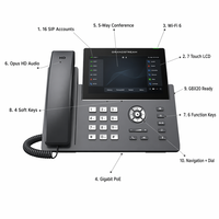 Grandstream GRP2670 Telefono IP Wi-Fi 6 con Schermo Touch da 7 Pollici, 16 SIP, 48 BLF, 208 Tasti, Gigabit PoE, Conferenza Audio a 5 Vie