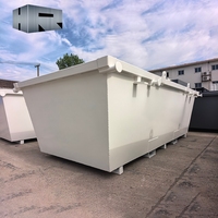 Bacs de collecte de déchets pour chariot élévateur, robustes, en acier soudé, 4 mètres cubes, pour chantier de construction