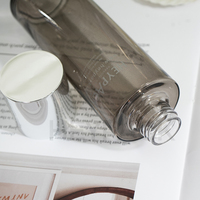 Flacon de sérum et tonique cosmétique de luxe, transparent givré, 100ml, 120ml, 150ml, avec bouchon à vis argenté ou doré