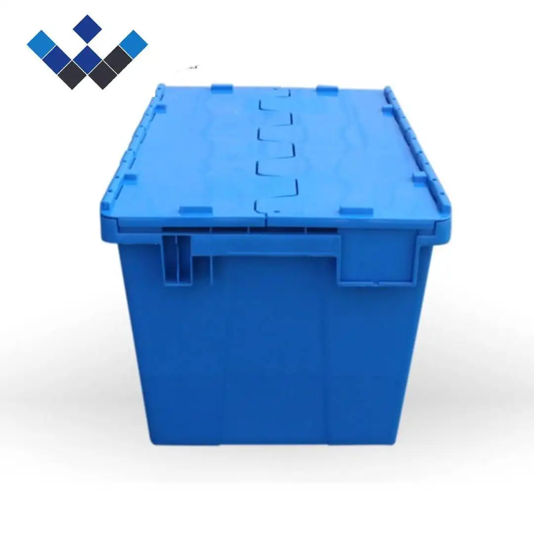 600*400*355mm ağır plastik hareketli sandık depo depolama menteşeli ekli kapaklı endüstriyel plastik ekolojik bez kutu