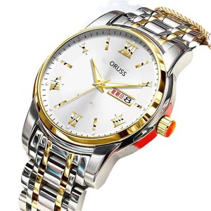 <span class=keywords><strong>ORUSS</strong></span> SP116, reloj de cuarzo a la moda para hombre, doble Calendario, luminoso, 30m, resistente al agua, semana, esfera De fecha automática, 40mm, 20mm - Product Image 1