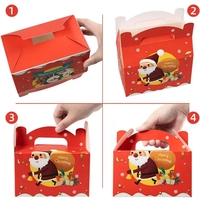Boîte à emporter pliable en kraft conçue sur mesure, mignon emballage alimentaire en papier, poulet frit de qualité pour enfants, joyeux repas, stockage de gâteaux