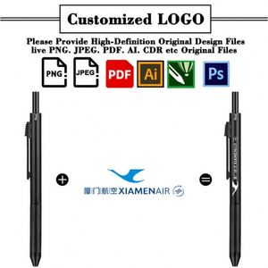 Stylo à bille multifonctionnel personnalisé en métal avec capteur de gravité, 4 recharges gratuites incluses, crayon mécanique avec gomme - Product Image 2