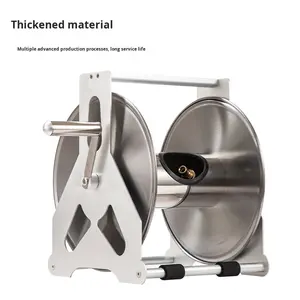 Support de rangement portable pour tuyau <span class=keywords><strong>d</strong></span>'<span class=keywords><strong>arrosage</strong></span> de fleurs, de lavage de voiture, en acier inoxydable/cuivre/alliage <span class=keywords><strong>d</strong></span>'aluminium, grande taille, utilisation à la ferme - Product Image 3