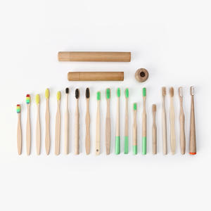 Spazzolino da denti di bambù piatto naturale per adulti riciclabile e stile minimalista spazzolino manuale verde prodotti cinesi - Product Image 6