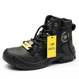 Bottes de sécurité anti-brûlure pour hommes, bottes de sécurité à bout en acier, antidérapantes, anti-crevaison, chaussures de sécurité pour le travail