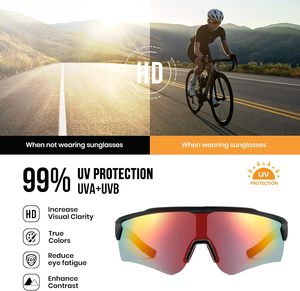 Sport <b>Eyewear</b> Manufacturers PC Outdoor Riding Glasses Running Sport Sunglasses Custom Logo Cycling Sunglasses - Product Image 3