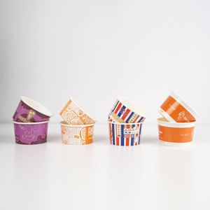 Custom to Go Degradable Sundae Yogurt Dessert Containers <b>Disposable</b> Ice Cream Paper <b>Cup</b> With Lids - Product Image 4