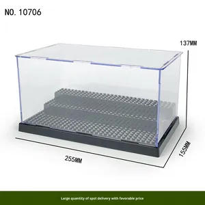 Vitrine anti-poussière pour jouets <span class=keywords><strong>LEGO</strong></span>-Boîte de rangement en acrylique pour modèle de voiture Collection de blocs de construction en briques en plastique - Product Image 4