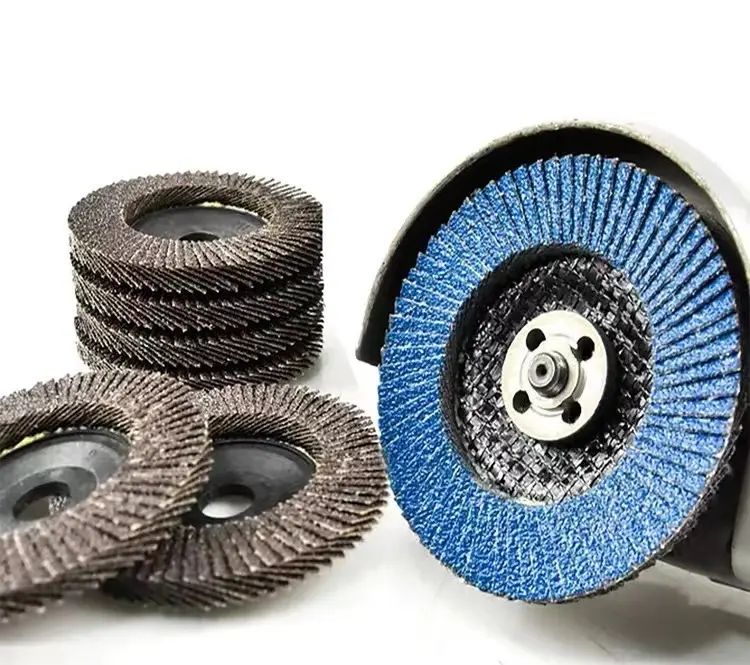 Pemasok cakram Flap roda abrasif Aluminium berlapis serat kaca pendukung T27 datar untuk baja kayu logam 4 5 7 inci 100 115 125