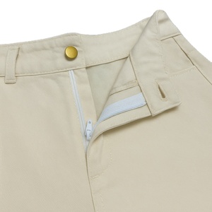 Pantalones de mujer de la mejor calidad Pantalones cortos caqui de cintura alta Botón y cremallera Nueva tendencia para el verano - Product Image 1