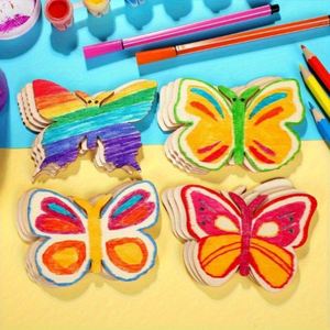 Lot de 20 papillons en bois à peindre, découpes de papillons en bois non finis pour la peinture DIY et la décoration intérieure, vente en gros, dropshipping - Product Image 1