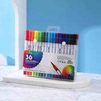 Ensemble de marqueurs acryliques 12 24 36 48 couleurs, logo personnalisé, marqueurs de dessin pour enfants, stylo à pointe feutre pour fournitures artistiques