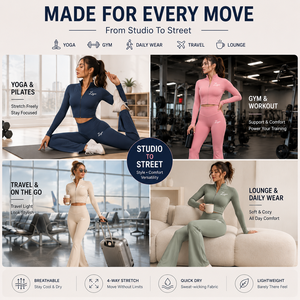 Ensemble de vêtements de sport 2 pièces pour femme, rose marine, avec logo personnalisé : Leggings évasés taille haute <span class=keywords><strong>style</strong></span> yoga et veste courte zippée - Product Image 4