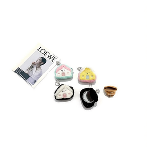 Portachiavi con specchietto a forma di casa in miniatura 3D 12x11cm con specchietto tascabile per donne e ragazze, accessorio di moda - Product Image 2