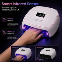 Nouvelle Lampe à Ongles LED Portable Magic One PRO 2026 de Haute Qualité avec Batterie Rechargeable, Lumière d'Ambiance LED et Base Métallique Intégrée avec Miroir