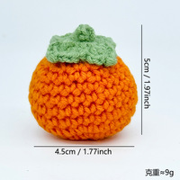 Fabrikant Creatieve Handgemaakte Gebreide Gehaakte Dierenkoppen Vruchten Pindaappel Oranje Zonnebloem Aardbei Sleutelhanger Accessoires