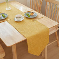 Chemin de table en lin moderne multicolore personnalisé, triangulaire, long, écologique, durable, pour mariage, fête, hôtel, décoration de la maison