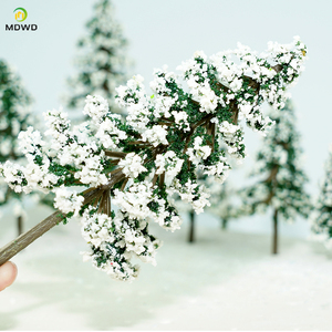 Mô hình xốp ABS mới mô hình thu nhỏ tuyết tùng mùa đông cây xanh mô hình sáng tạo cảnh quan cây - Product Image 4