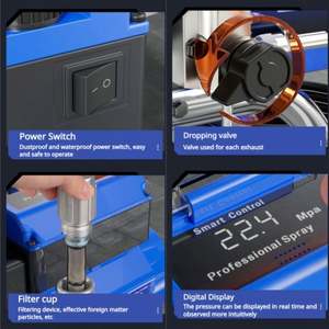 <span class=keywords><strong>Pistola</strong></span> de Pulverización Eléctrica de Alta Presión sin Aire, Inteligente con Control por Voz, para Pintura de Látex y Recubrimiento de Tejas de Acero - Product Image 5