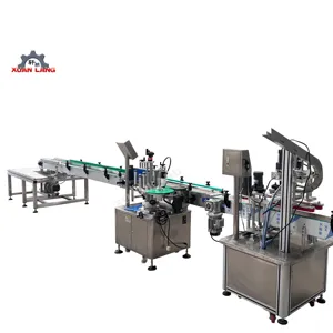 Agricultural bottling production line for chemicals, bleach, preservatives, and liquid fertilizers