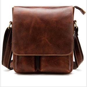 Luxury Men's Messenger Shoulder Crossbody Bags Full Grain Genuine Leather - Product Image 3