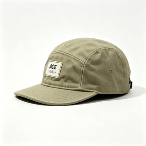 Gorra de Campamento de Lona con Visera Plana y Etiqueta Tejida Personalizada ACE, 5 Camper Hat, para Deportes al Aire Libre, con Correa Trasera Ajustable, Unisex - Product Image 2