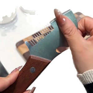 มีดสแตนเลสอเนกประสงค์พร้อมด้ามไม้เคลือบผิวขัดเงาสำหรับหั่นกระเทียมขิงต้นหอมเครื่องมือทำครัว - Product Image 5