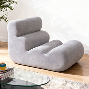 80 चौड़ाई आलसी नरम क्लाउड कॉम्पैक्ट एकल सोफे फ्लैट रोल पैक सोफे कुर्सी लिविंग रूम फर्नीचर कपड़े संपीड़ित सोफे - Product Image 3