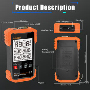 Direktverkauf ab Werk: i-POOK Solarpanel Maximum Power Point Tracker <span class=keywords><strong>Solar</strong></span> MPPT <span class=keywords><strong>Tester</strong></span> PK59H mit Taschenlampe - Product Image 2