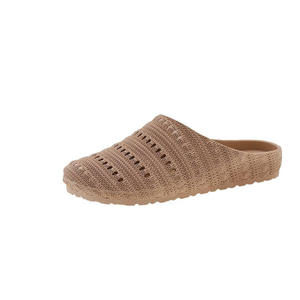 Sandalias Tiyo transpirables de punta cerrada para mujer, de verano, con suela suave hueca, antideslizantes, planas, de color sólido, tejidas, de PU calado. - Product Image 5