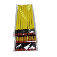Ensemble de crayons promotionnels en bois HB Mongol pour enfants, logo personnalisé, bois noir, mine noire, emballage personnalisé, crayons standard américains