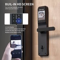 Serrure de porte intelligente haute sécurité Tuya, sans clé, avec empreinte digitale, anti-effraction - Convient pour portails / portes