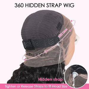 Bán buôn Full HD ren phía trước Tóc Giả Trong Suốt Ren 360 độ vô hình dây rút lớp biểu bì phù hợp Trinh Nữ tóc con người vẽ chuỗi - Product Image 6