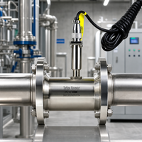 Débitmètres à turbine à bride CE haute précision (0,5 %) DN4-DN200 pour le carburant, le diesel et l'eau