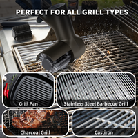Brosse de nettoyage de barbecue électrique rotative sans fil en acier inoxydable, rechargeable, à angle réglable, sans perte de poils